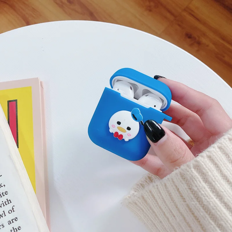 Милый мультяшный беспроводной Чехол для наушников для Apple AirPods pro силиконовый чехол для зарядки наушников Защитный чехол для AirPods - Цвет: Male Donald Duck