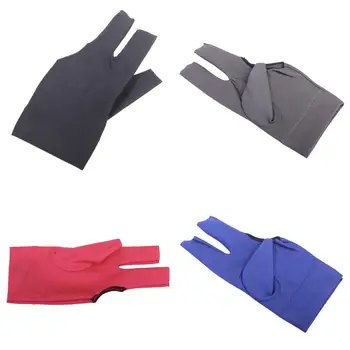 

4pcs Unisex Spandex Snooker Billiard Cue Glove Pool Left Hand 3 Three Finger Open Fingertip Glove