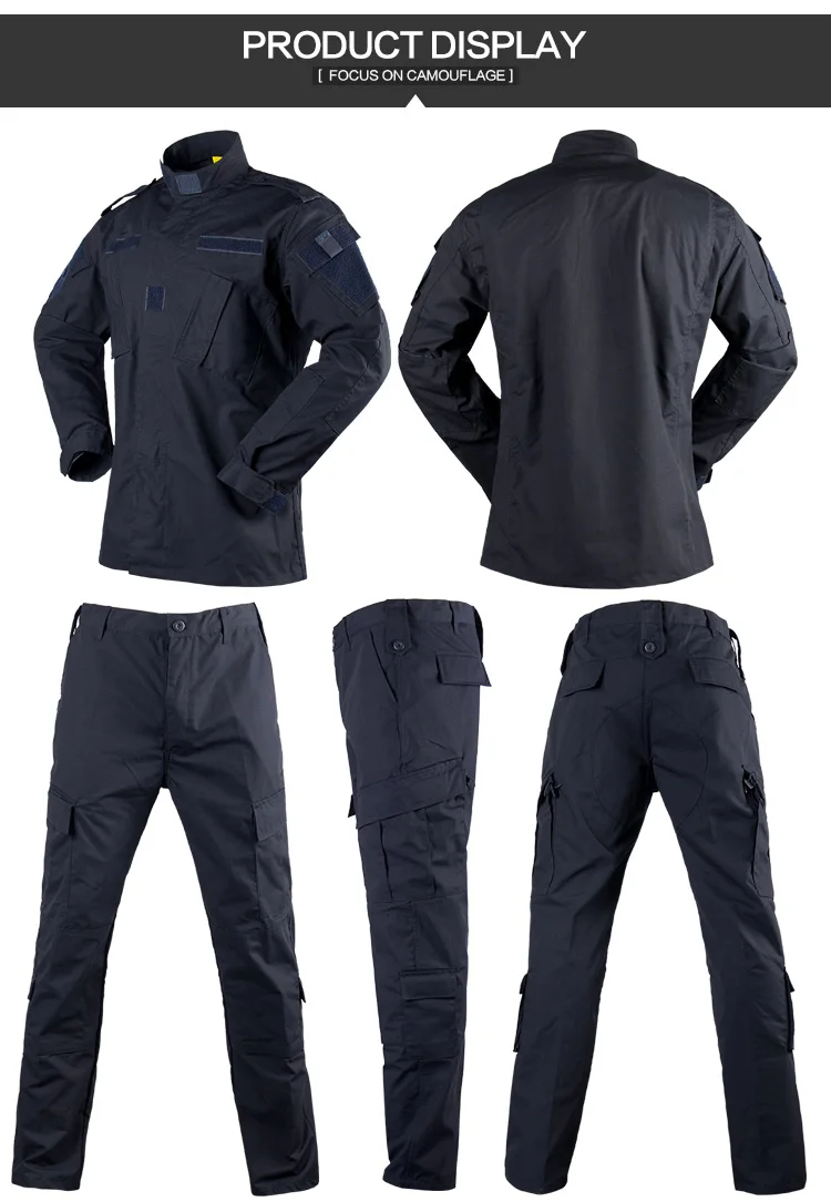 Men's Sets Navy Blue Army Uniform ACU Ribstop Police Uniform Blue Uniform Police Uniforms Security Guards Uniforms 4