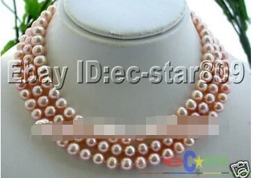 876 длинный 5" 9 мм розовый круглый FW культивированный жемчуг NECKLACELONG