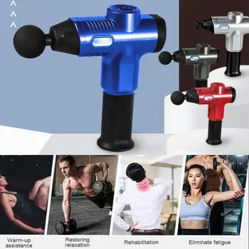 

6 Heads Muscle Massage Gun Relaxation Pain Relief Slimming Shaping Massager Sport Therapy Massager Fascia Gun With Box
