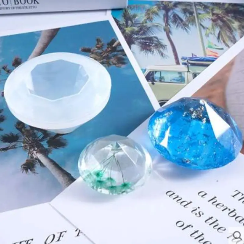 УФ эпоксидная форма DIY кулон ювелирных изделий Аксессуары Кристалл силиконовые прозрачные пресс-формы куба Сфера плесень падение мерный стакан