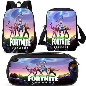 

Fortnites Season 9 Fortress Night Backpack Pencil Bag Satchel Children's Fortress Combination Set Christmas Gifts