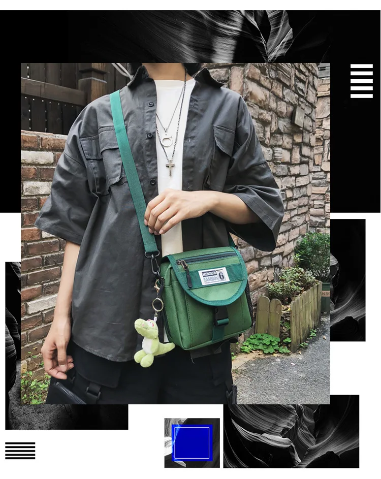 Women's Bag Canvas Disco Dancing Bag INS Popular Brand Backpack Hip Hop Bag Crossbody Bag Women's Casual Mini Pannier Bag