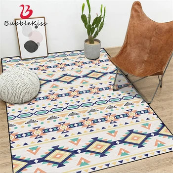 

Bubble Kiss Fashion Anti-wrinkle Carpets for Living Room Ethnic Style Geometric Element Pattern Carpet Bedroom Decor Floor Mat