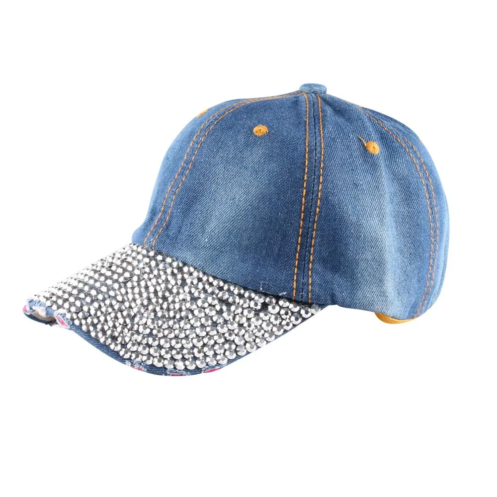 Women Men Hat For Unisxe Baseball Hat Summer Rinhestone Patchwork Baseball Caps Adjustable Cotton Czapka Z Daszkiem#BL2