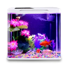 Аквариум эко креативный аквариум для гостиной маленький мини стеклянный настольный домашний ленивый искусственный Kingfish аквариум