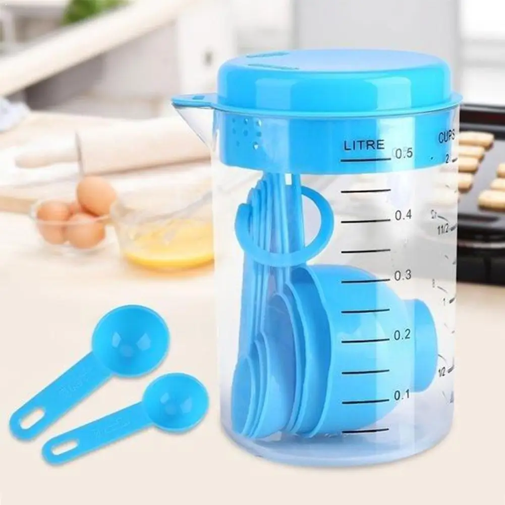 

7pcs/set Baking Tools Measuring Cup Measuring Spoon Set with Scale Bakeware Accessories Baking O2T6