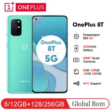 New Arrival OnePlus 8T 8 T Snapdragon 865 5G Smartphone 12GB 256GB 120Hz Fluid Display 48MP Quad Cams 65W Warp