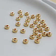 

14K Gold Filled Barrel bead column 3*5mm separate bead face bracelet necklace DIY handmade material beads