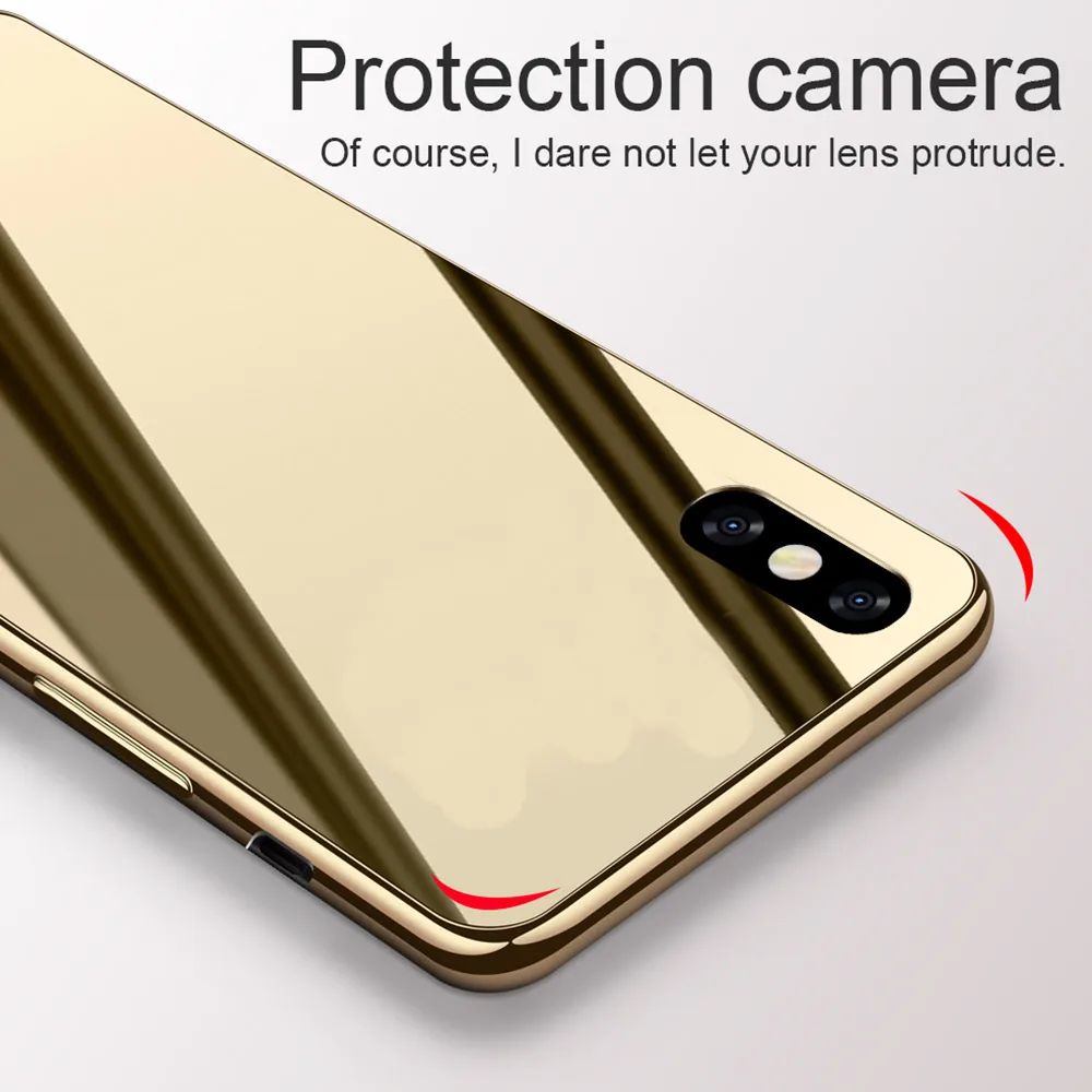 KISS чехол металлизированный зеркальный чехол для iPhone 11Pro MAX чехол 11 11Pro 7 8 X XS XR XS MAX чехол s для samsung S9 S9 Plus S10E S10 Fundas - Цвет: Gold