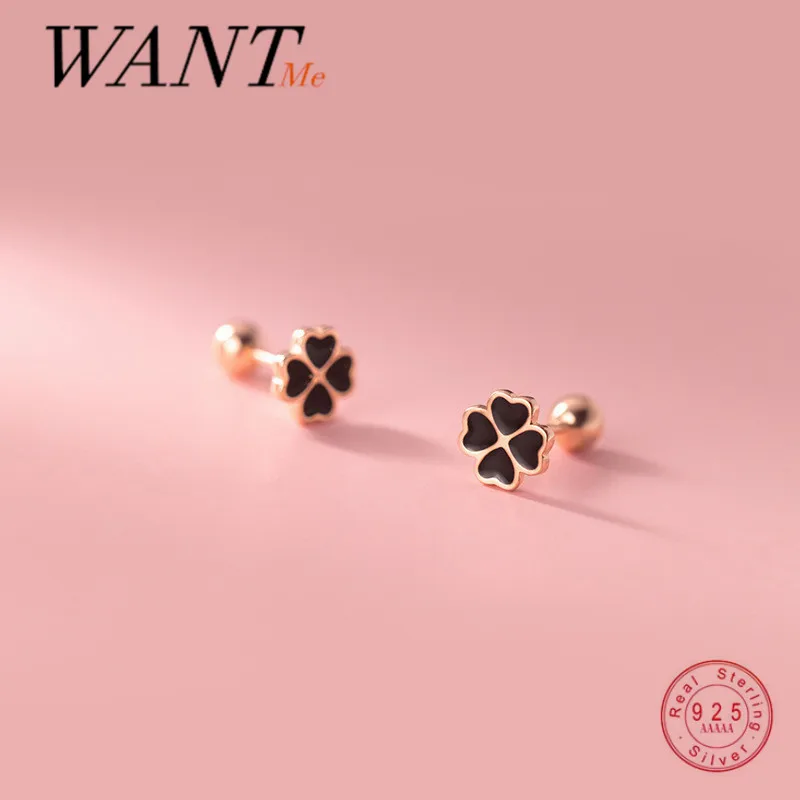 Женские Спиральные серьги-гвоздики WANTME из стерлингового серебра 925 пробы с