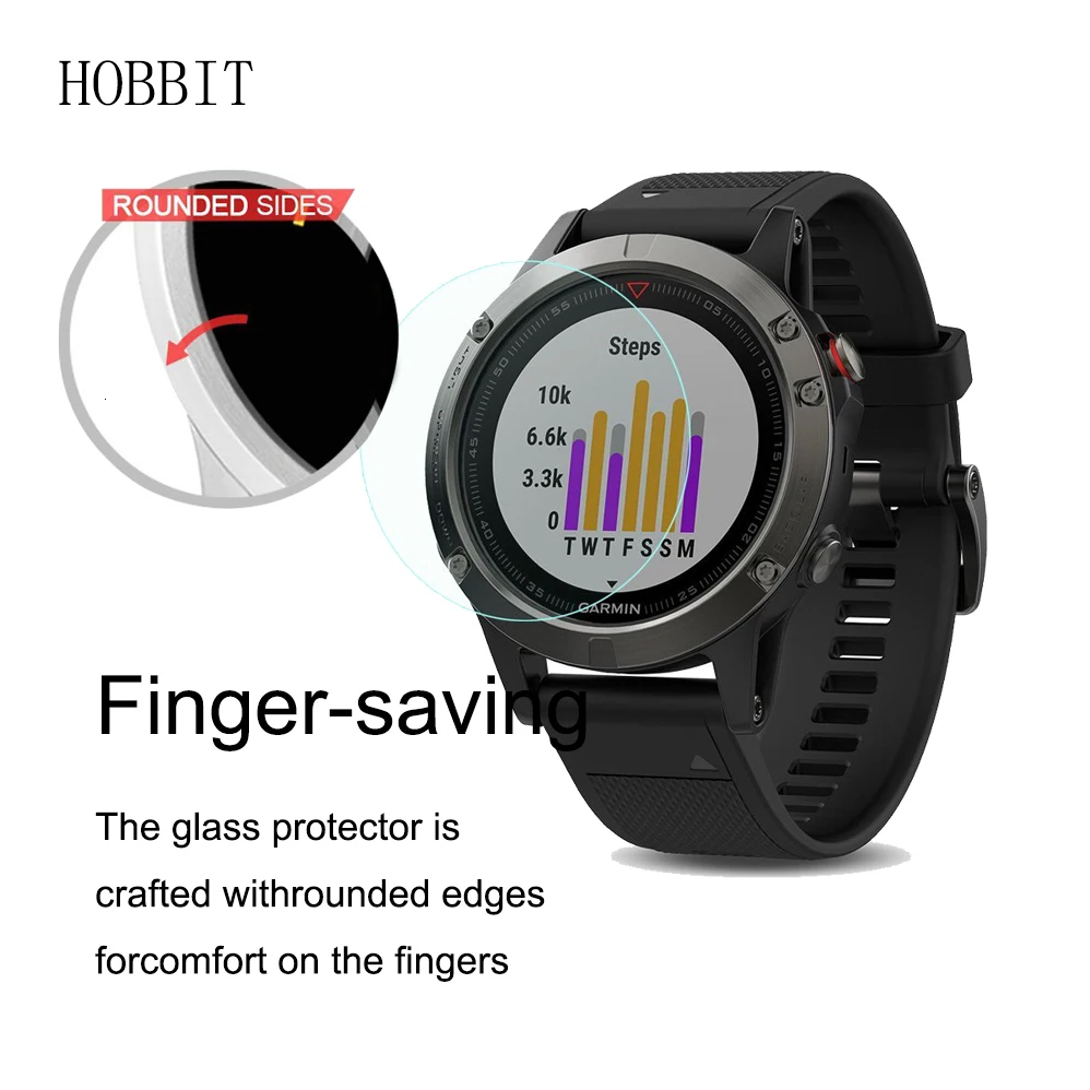 2 упаковки для Garmin Fenix 5 5S 0,3 мм 2.5D 9H прозрачная защитная пленка из закаленного стекла для экрана умные часы устойчивая к царапинам стеклянная пленка