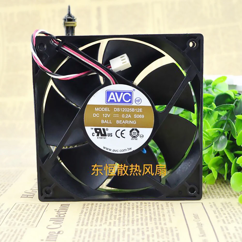 

For AVC DS12025B12E 120*120*25 mm chassis power CPU computer cooling fan 4P pwm tempreture controller