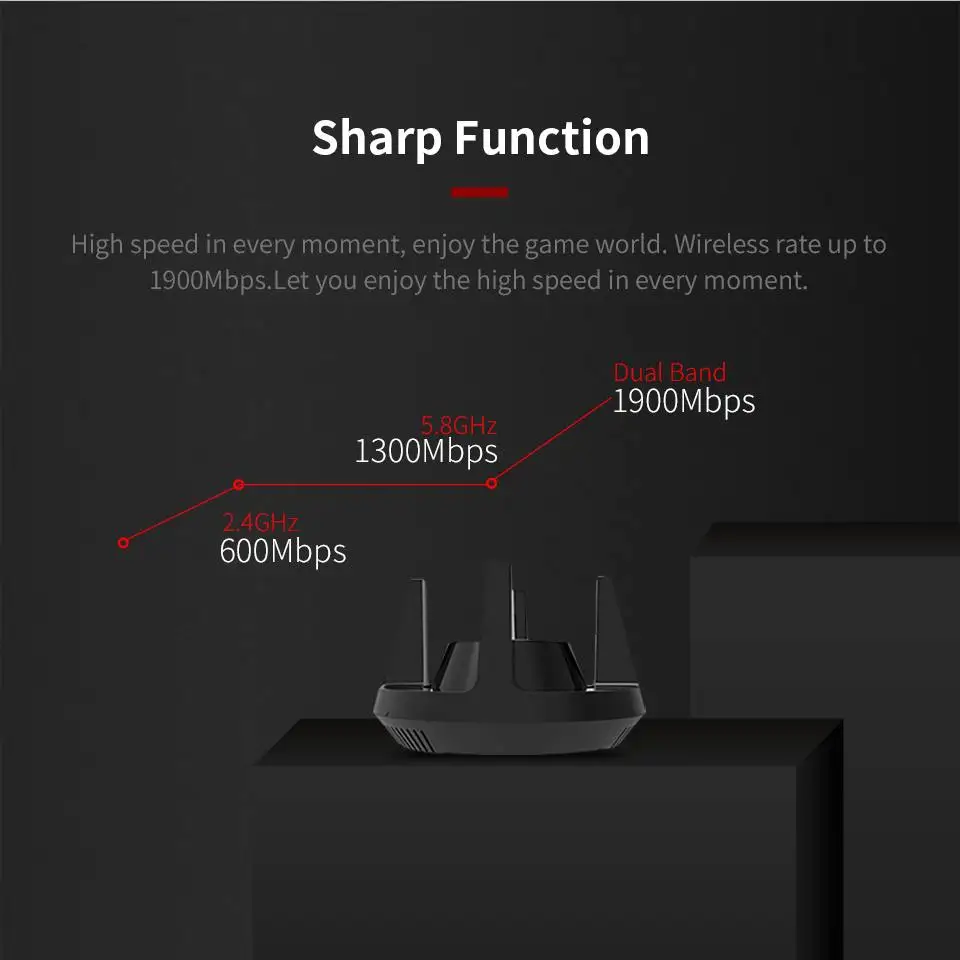COMFAST-CF-WU958AC 1900 Мбит/с высокой мощности PA Wifi адаптер Gigabit E-Sports сетевая карта 2,4 ГГц и 5,8 ГГц USB 3,0 PC Lan Dongle