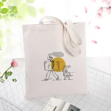 Вместительная сумка для покупок Холщовая Сумка Изобразительное искусство текст DIY ежедневное использование пользовательский принт Логотип эко многоразовая утилизация