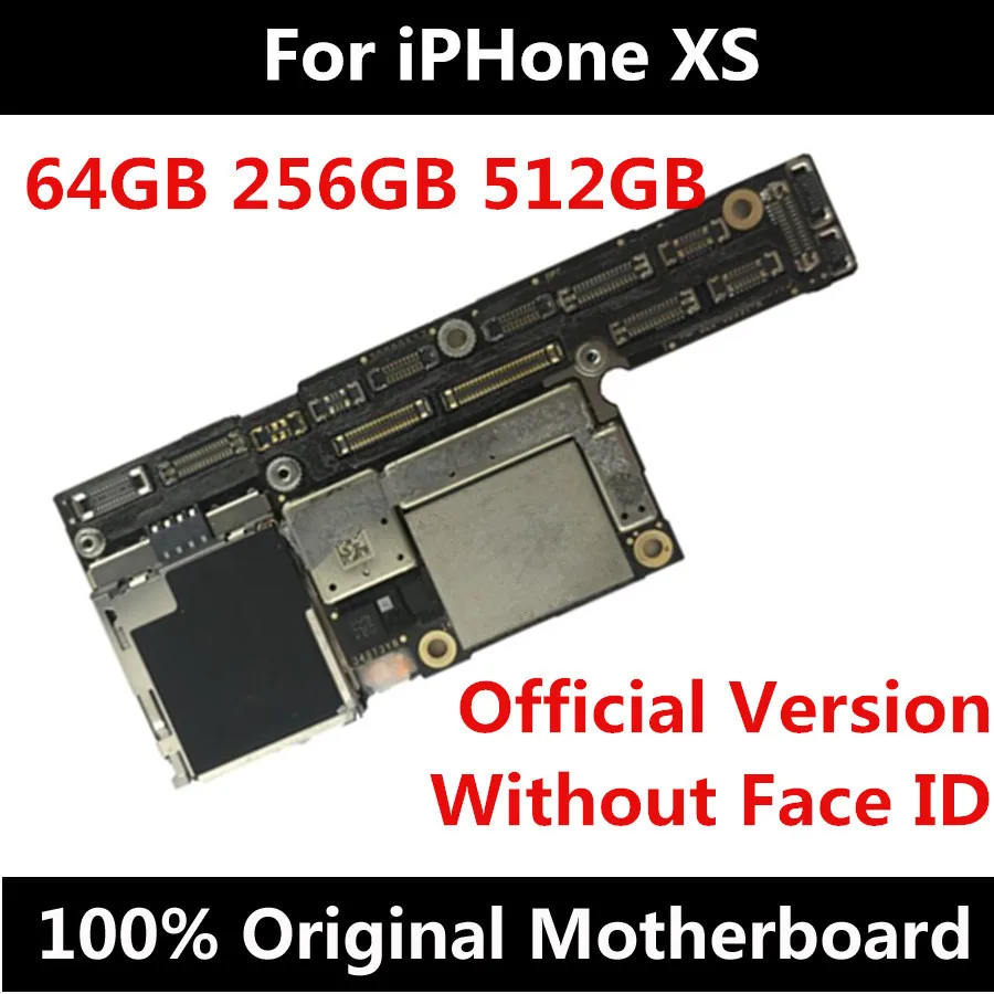 

Original Motherboard For iPhone XS With / Without Face ID 100% Unlocked Logic Board For iPhone XS 64gb 256gb 512gb IOS System
