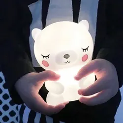 Panda LED Night Light Lamp Cute Animal for Kids Room Bedside Living Decorative Lighting Children Gift