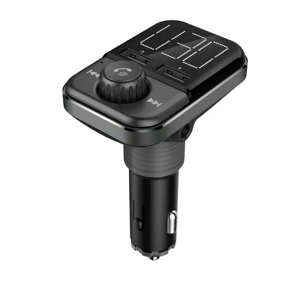 Fm-передатчик автомобильный беспроводной Bluetooth MP3-плеер двойной зарядное устройство USB Черный BT72