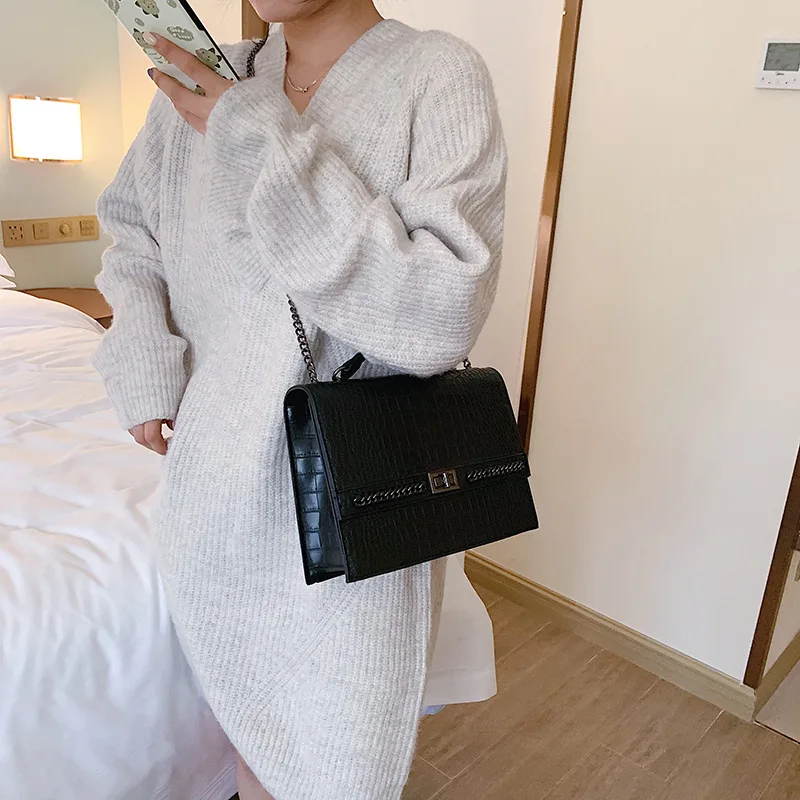 Bolsa Mujer, сумки для женщин, роскошные сумки, женские сумки, дизайнерские, крокодиловый узор, кожа, сумка через плечо, сумка-мессенджер
