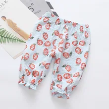 Летние штаны-шаровары в Корейском стиле для девочек, хлопок, лен, яркие цвета, бутик, детская одежда, от комаров