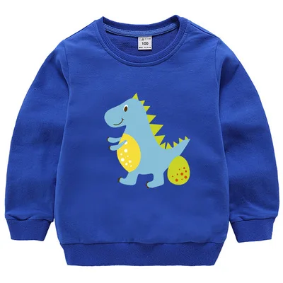 Осенне-весенняя хлопковая одежда для маленьких мальчиков с изображением динозавра; Детские свитшоты; свитера; куртки; детская одежда; топы; 7060