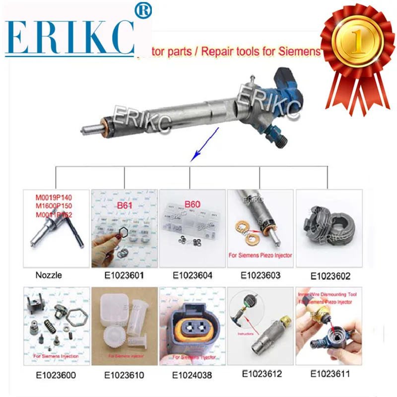 Erikc E1023611 Kit Di Riparazione Iniettori Common Rail E1023612 E1023600 For Per Strumenti E Pezzi Di Ricambio Per Iniettori Piezoelettrici Siemens