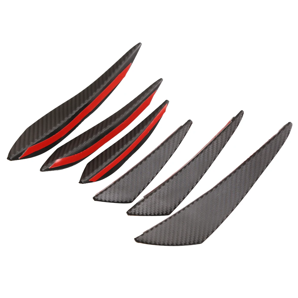Hot New Universal Car Body Kits Front Bumper Fin Splitter Spoiler Canard Valence Paste Type for Repair Maintenance Decoration | Автомобили