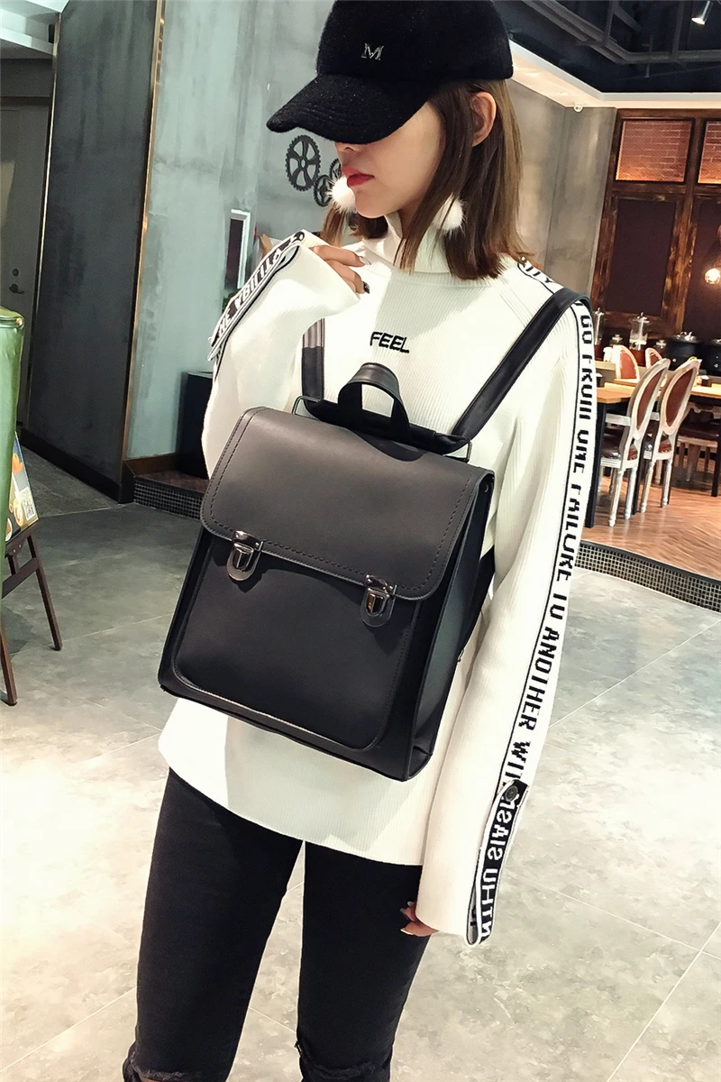 Vadim Women Backpack PU Leather Female Backpacks School Bag for Teenagers Girl New Fashion Ladies Backpack Travel Bags Sac a Dos