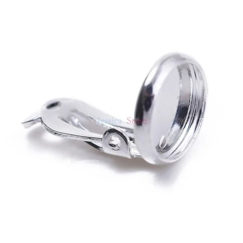 Основа медная для сережек клипс 10 шт.|earring base|earring settingbase for earrings |