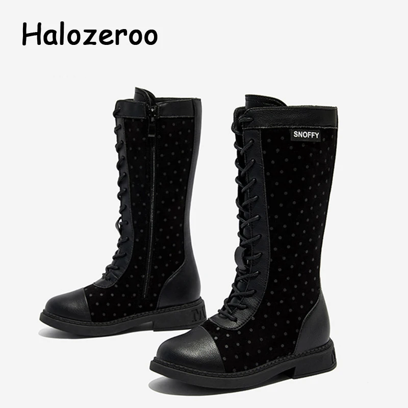 

Winter Kids Knee High Princess Boots Baby Girls Warm Motocycle Boots Children Black Shoes Fashion Brand Boots Pu Leather Boots