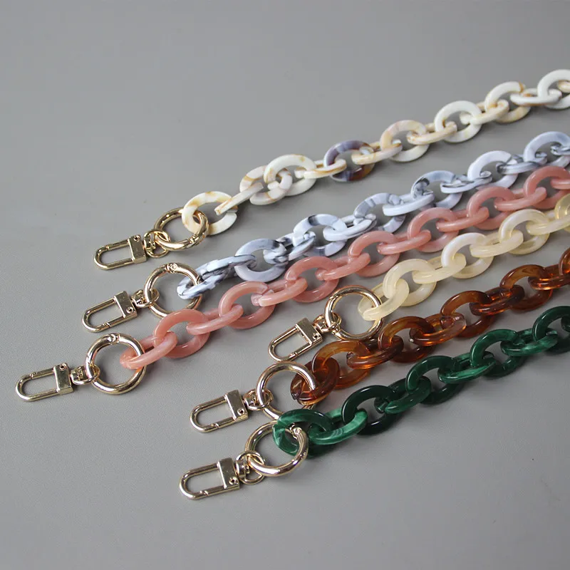 Цепочка из акриловой смолы женская круглая Съемная цепь контрастных цветов в