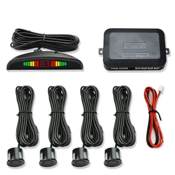

12V Auto Parktronic Kit LED Display Auto Parking Radar with 4 Sensors Reverse Backup Monitor Detector System