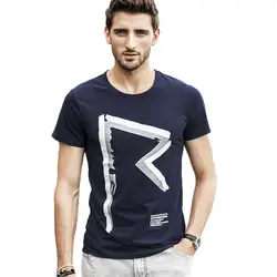 Мужская летняя футболка мужская мода хлопок рукав короткая Шейная круглая Футболка мужская футболка для отдыха мужская рубашка