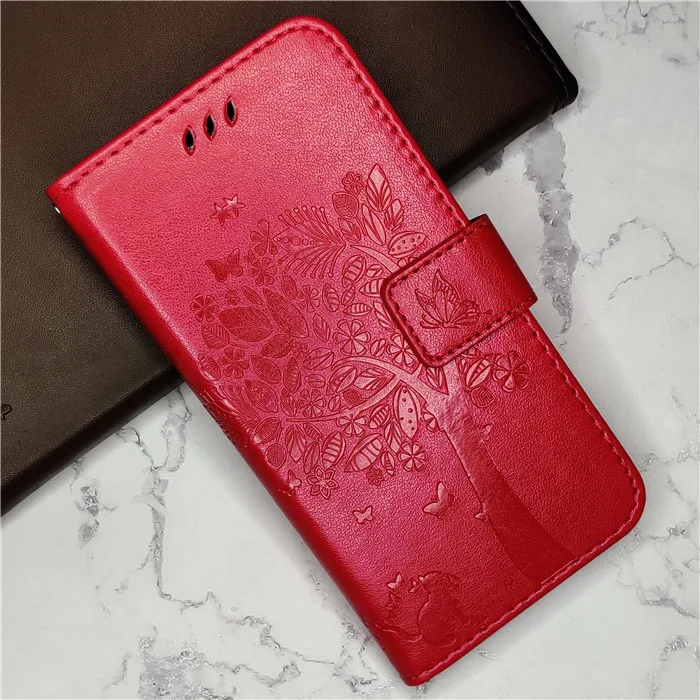 Роскошный чехол-книжка из искусственной кожи для Xiaomi Redmi Note 3, 4, 4X, Note 5, 6, 7 Pro, кошелек с отделениями для карт, чехол-подставка для Redmi G0, 6 Pro, Redmi 7 - Цвет: Розово-красный