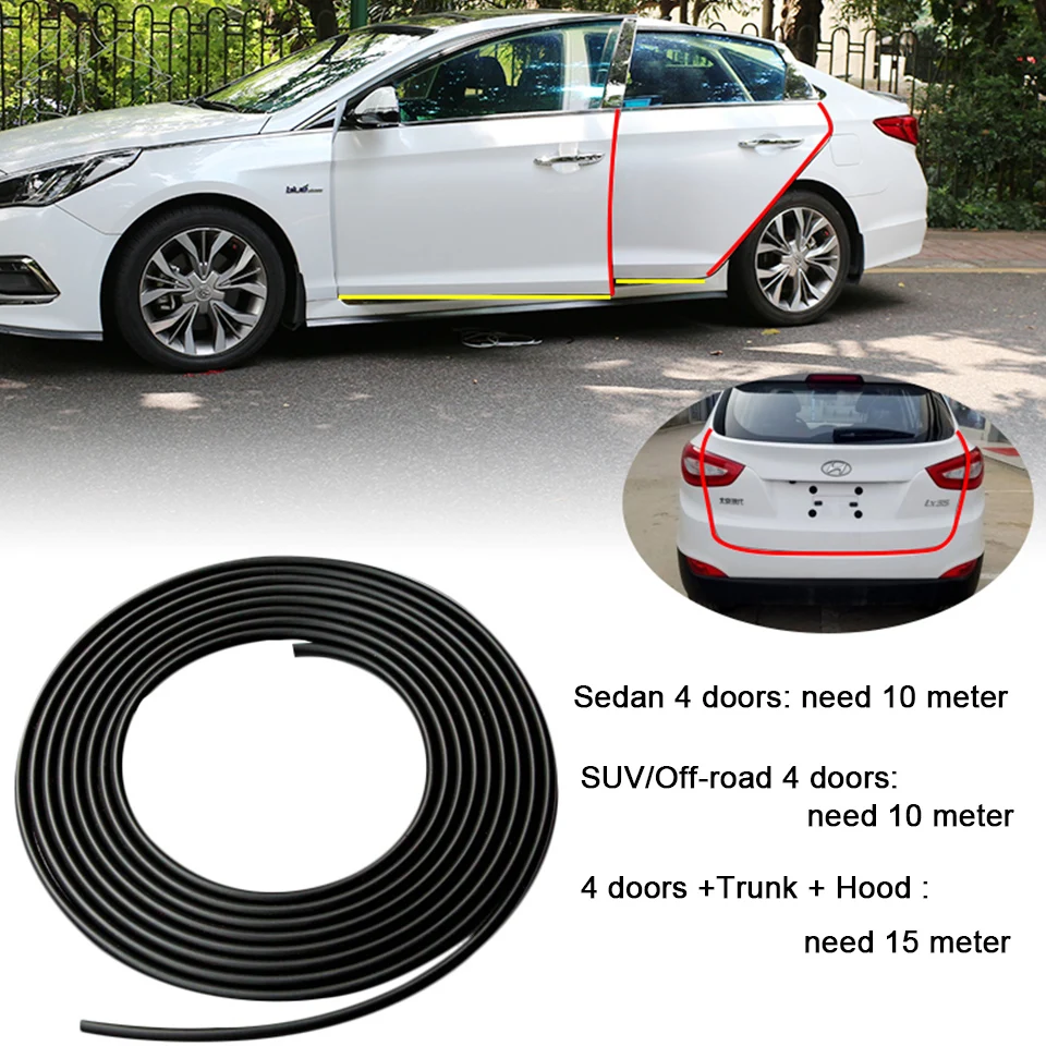 5 м/лот автомобильный Стайлинг молдинговая полоса защита края двери автомобиля