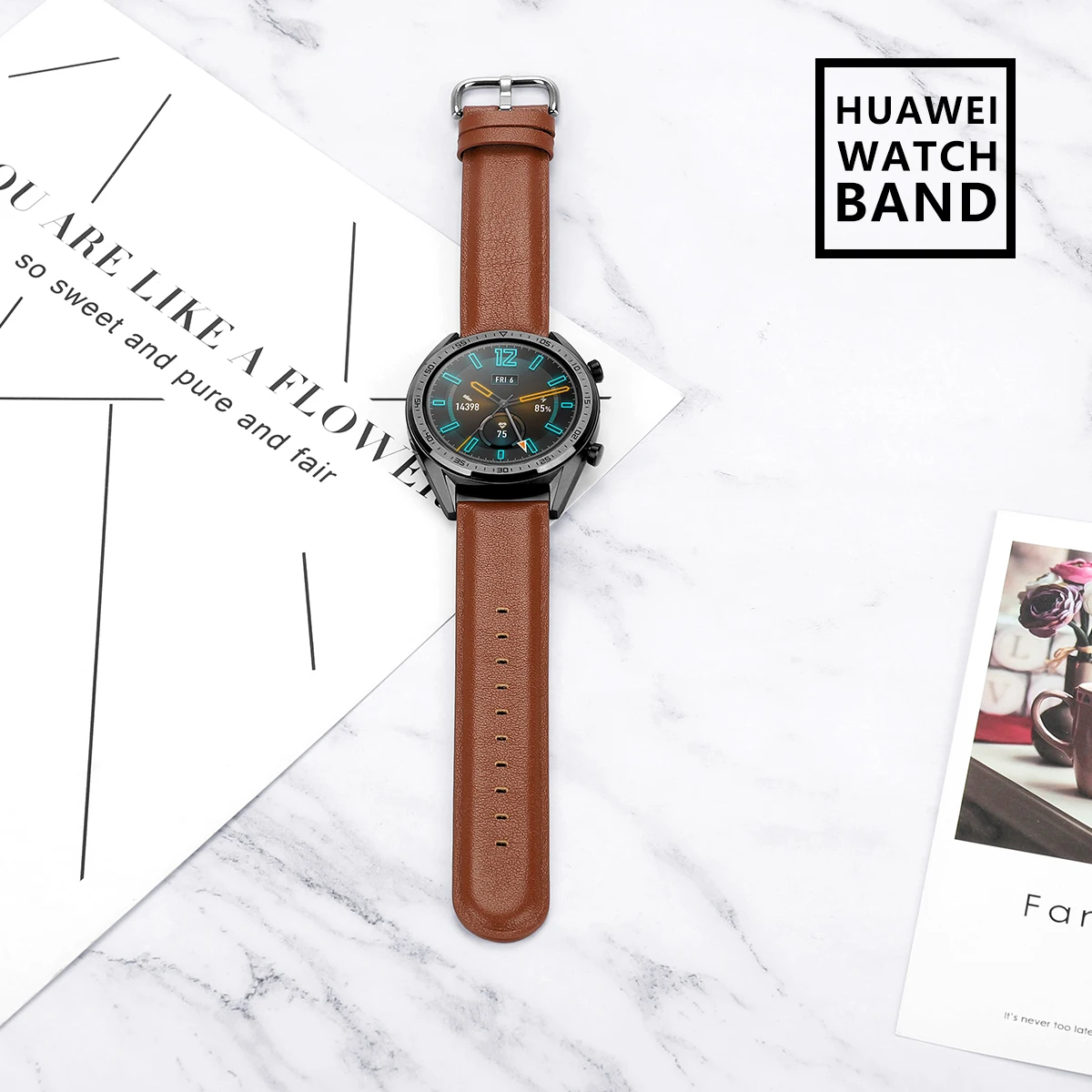 Для huawei Watch GT 2 ремешок 46 мм Высококачественный ремешок из натуральной кожи сменный ремешок для часов для huawei Watch GT2 браслет
