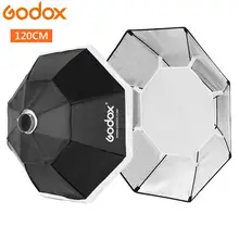 Восьмиугольный софтбокс Godox 120 см 47 дюймов, Вспышка Speedlite Studio Photo светильник, софтбокс с креплением Bowens DE300 DE400 SK300 SK400 QT600