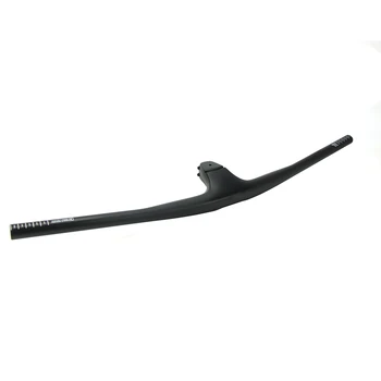 

Ullicyc Newest T1000 Full Carbon Fiber Integrated MTB Handlebar Riser -12degree XC Hadnlebar Length 740mm Match Titanium Screw