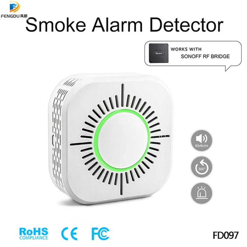 

Wifi 433MHz Wireless Smoke Detector Fire Protection Portable smoke detectors Home Safe Security smoke alarm Sensor Systerm parts