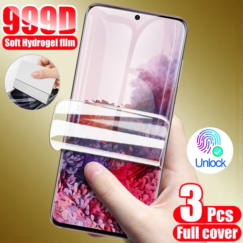 Гидрогелевая пленка для Samsung Galaxy S8 S9 S10 S20 Plus защитная экрана A50 A51 A70 A30 A71 Note 10 9 8 3 шт.