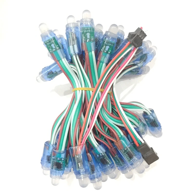 1000 шт. DC5V /DC12V WS2811 IC светодиодный ные модули гирлянда 12 мм полноцветная IP68 наружная