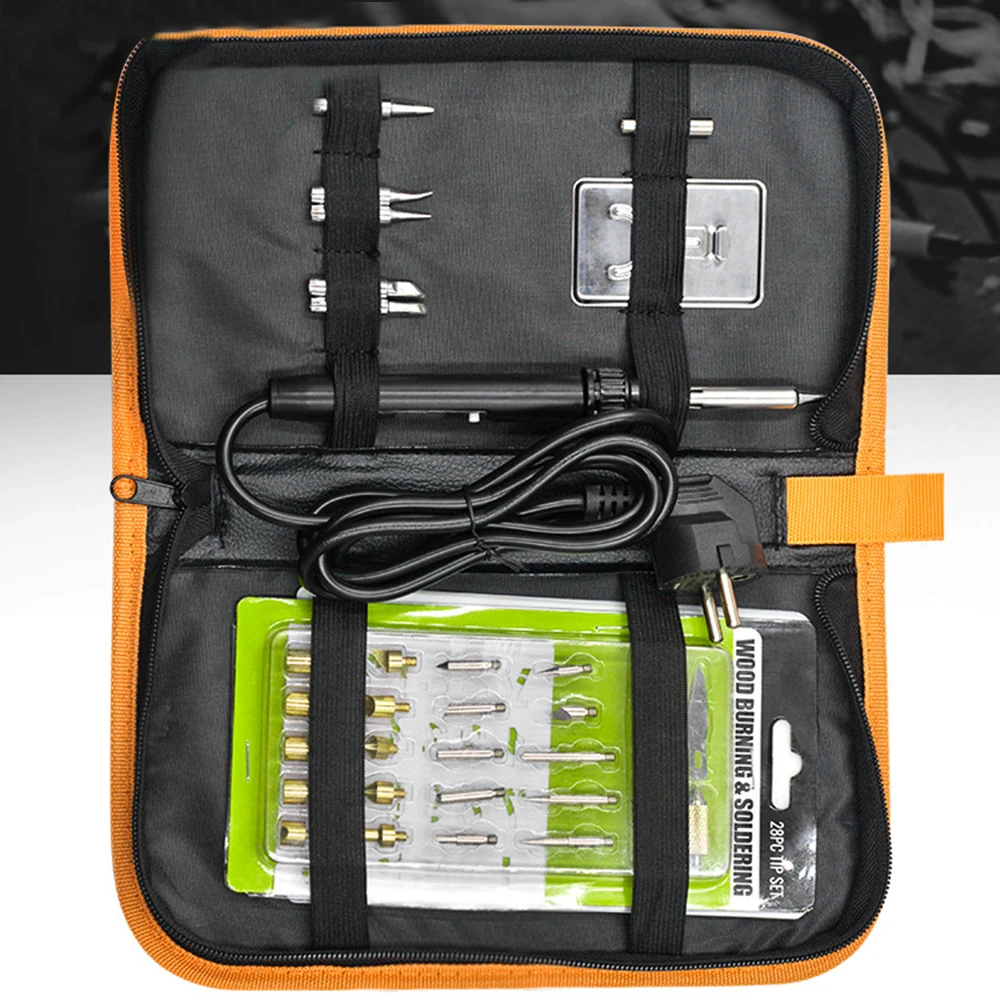 

48X 60W Soldering Iron Kit Wood Burning Pen Tool Carving Pyrography Craft Set
