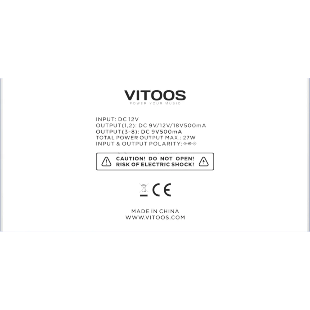 VITOOS DD8-SV2 ISO8 upgrade effect pedal power supply fully isolated Filter ripple Noise reduction High Power Digital effector