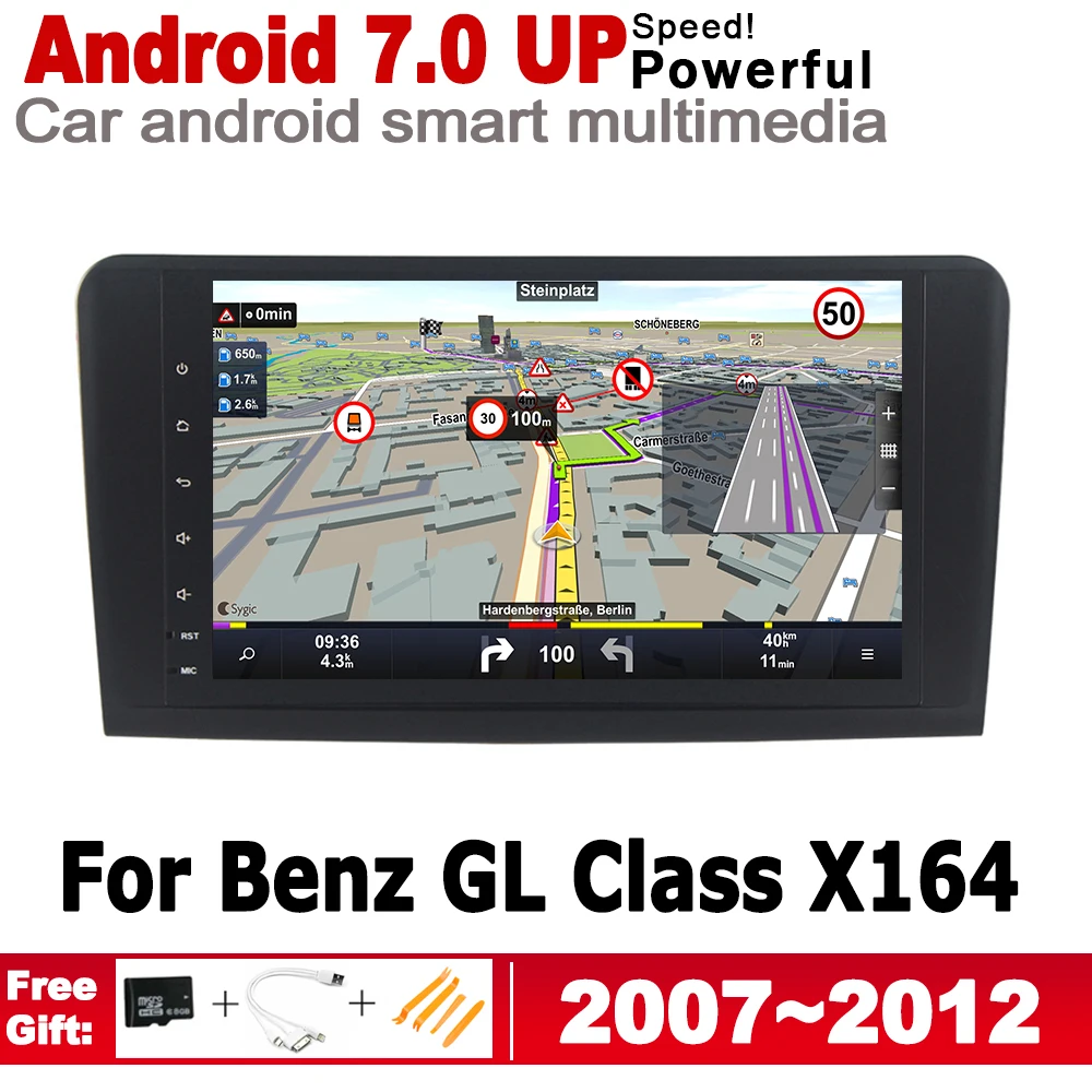 Автомобильный мультимедийный плеер HD экран стерео Android GPS Navi карта для Mercedes Benz GL