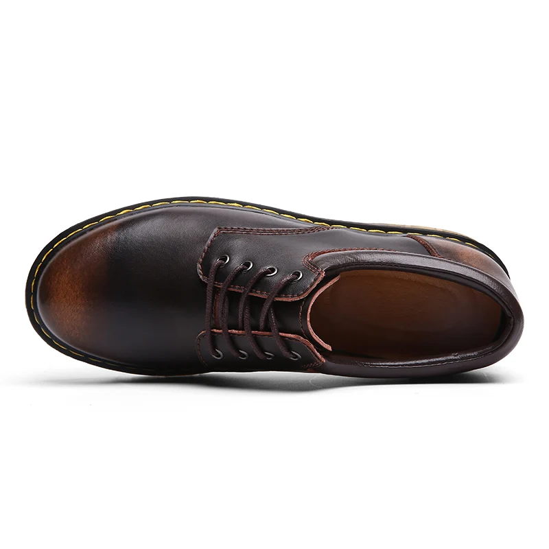 High Quality Genuine Leather Men Shoes Spring Work Safety Casual Shoes Fashion Flats Oxfords Loafers Moccasins Big Size 38-47