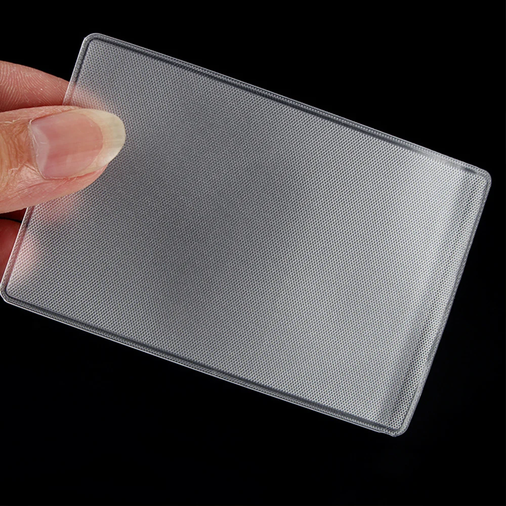 5PC Waterproof Transparent Pvc Card Cover Silicone Plastic Cardholder Case Protect Cards Student Cardholder Bit Bank Id Card