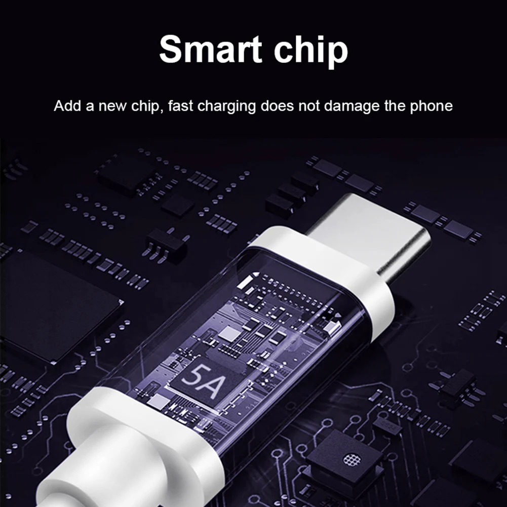 Мягкий 1 м 5А супер быстрая зарядка usb type C телефонный кабель Синхронизация данных хорошая проводимость ПВХ+ медный шнур для huawei