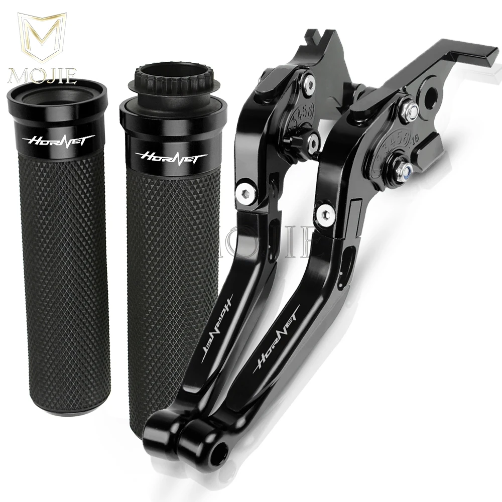 For Honda CB600F Hornet 600 CB600 F CB 600F 600 F 1989-2006 2007-2013 Motorcycle CNC Brake Clutch Levers Handlebar Hand Grips - Color: BK CB600F 07-13