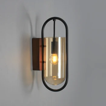 

Nordic Copper LED Wall Lamps Glass Sconces Bathroom Mirror Light Fixture Bedroom Bedside Corridor Aisle Studyroom Wall Light